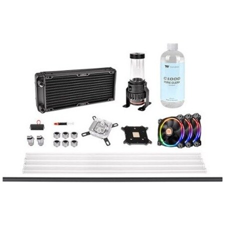 Thermaltake M240 D5 Hard Tube Water Cooling Kit Includes W3 Cpu Waterblock,  CL-W216-CU00SW-A
